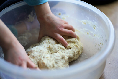 Kneading dough